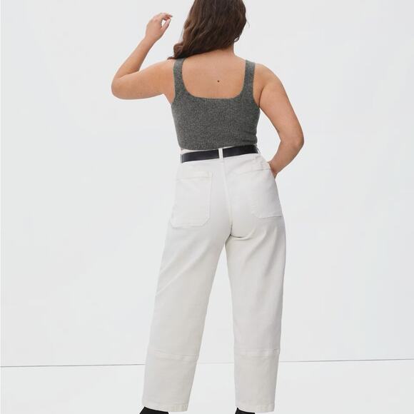 Everlane Cozy Stretch Tank Womens M Wool Yak Dark Grey Elevated Basic Luxury NWT - Picture 4 of 12